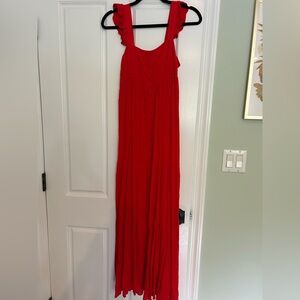 BB Dakota Scarlet Ruffled Maxi Dress NWT